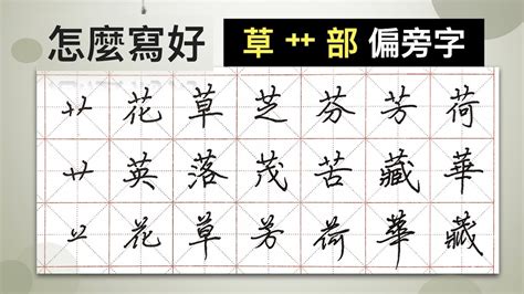 草部首的名字|艹（汉字部首）